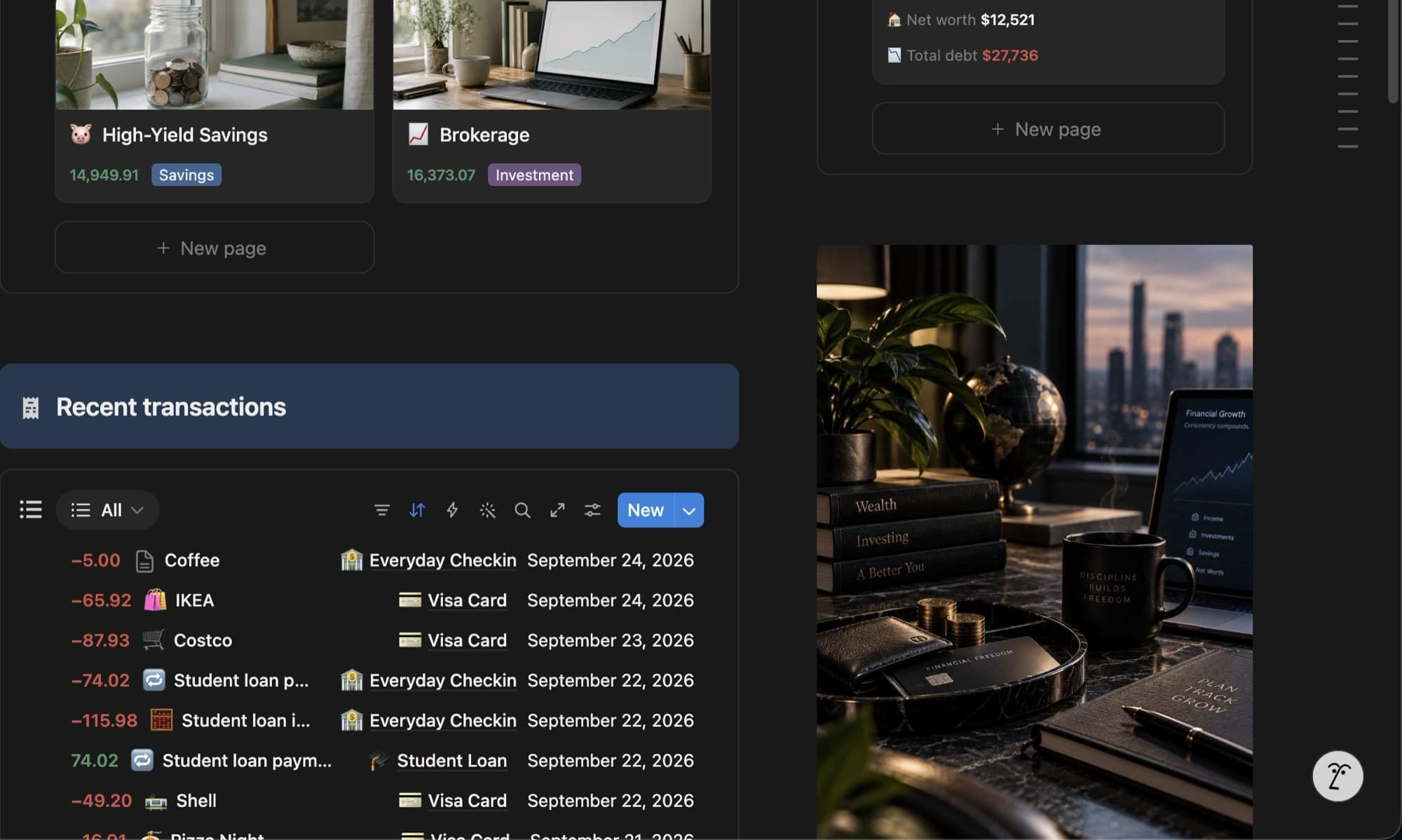 Finance OS — Bills & goals